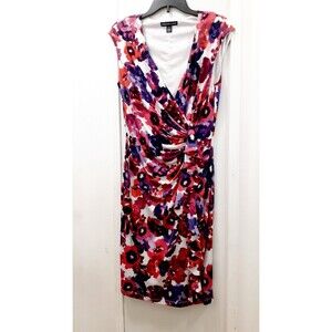 American Living Floral Dress SZ 14 Multicolored Sleeveless Colorful Cottage